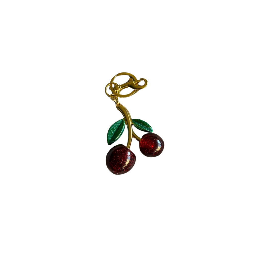 Small Red Cherry Luxe Charm