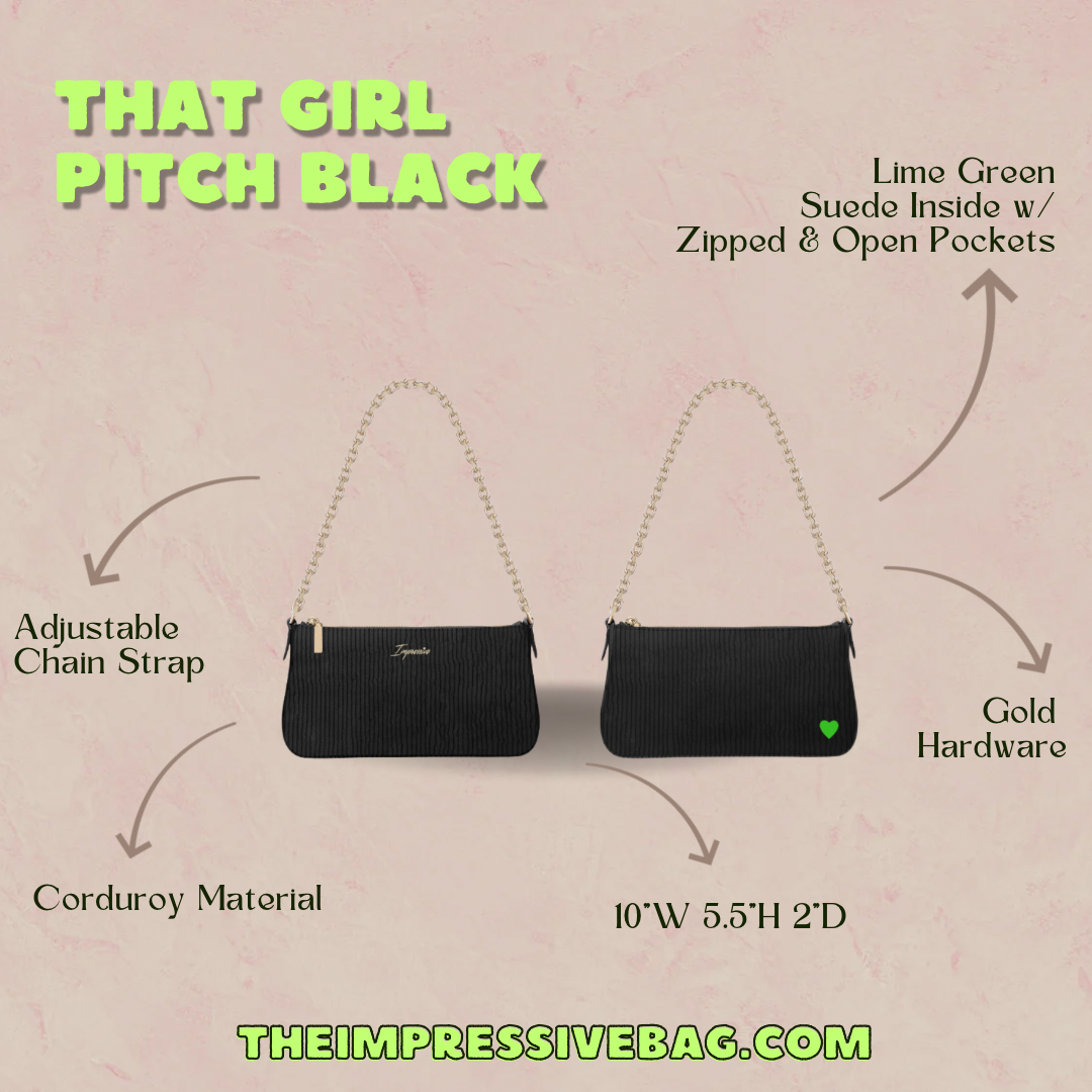 That Girl Negra Corduroy Bag