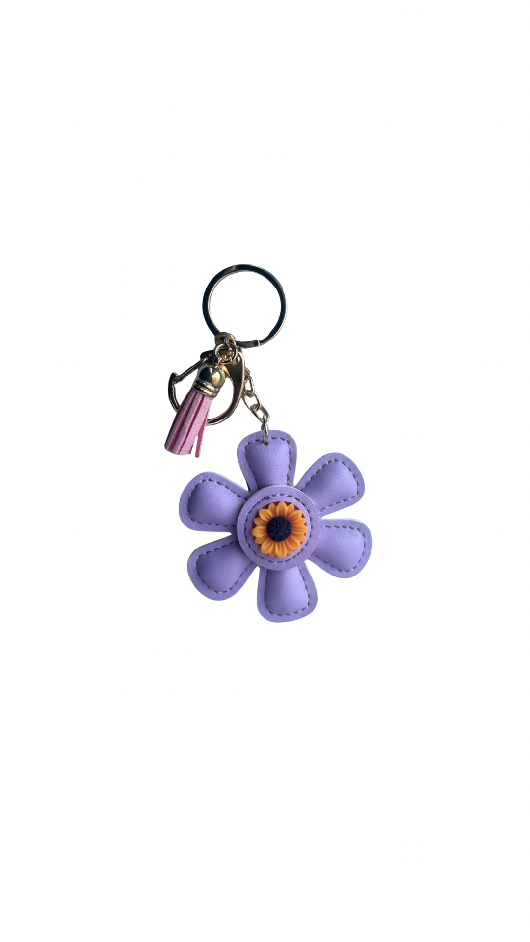 Purple Puff Flower Charm