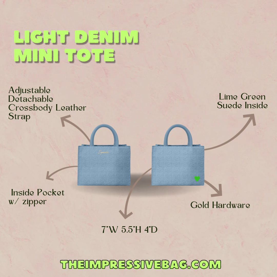 Light Denim Mini Tote