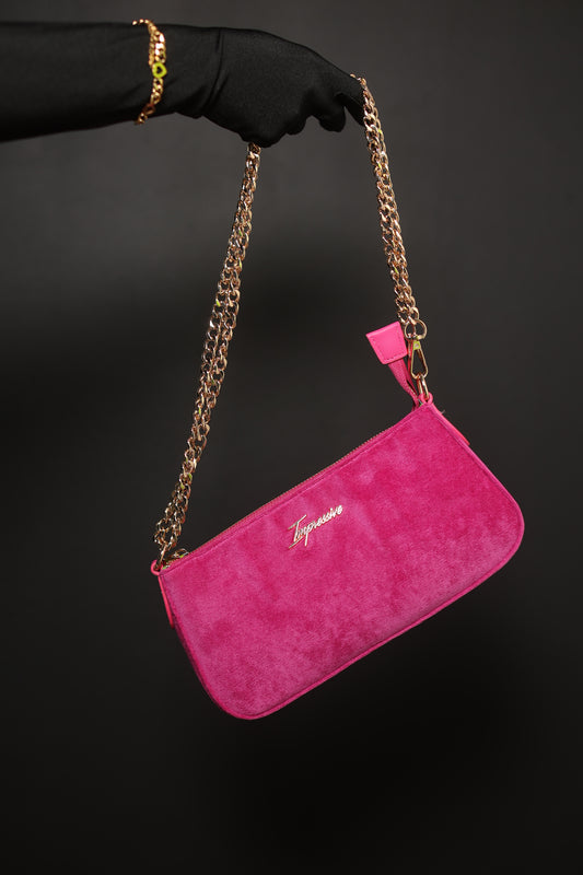 That Girl Fuchsia Corduroy Bag