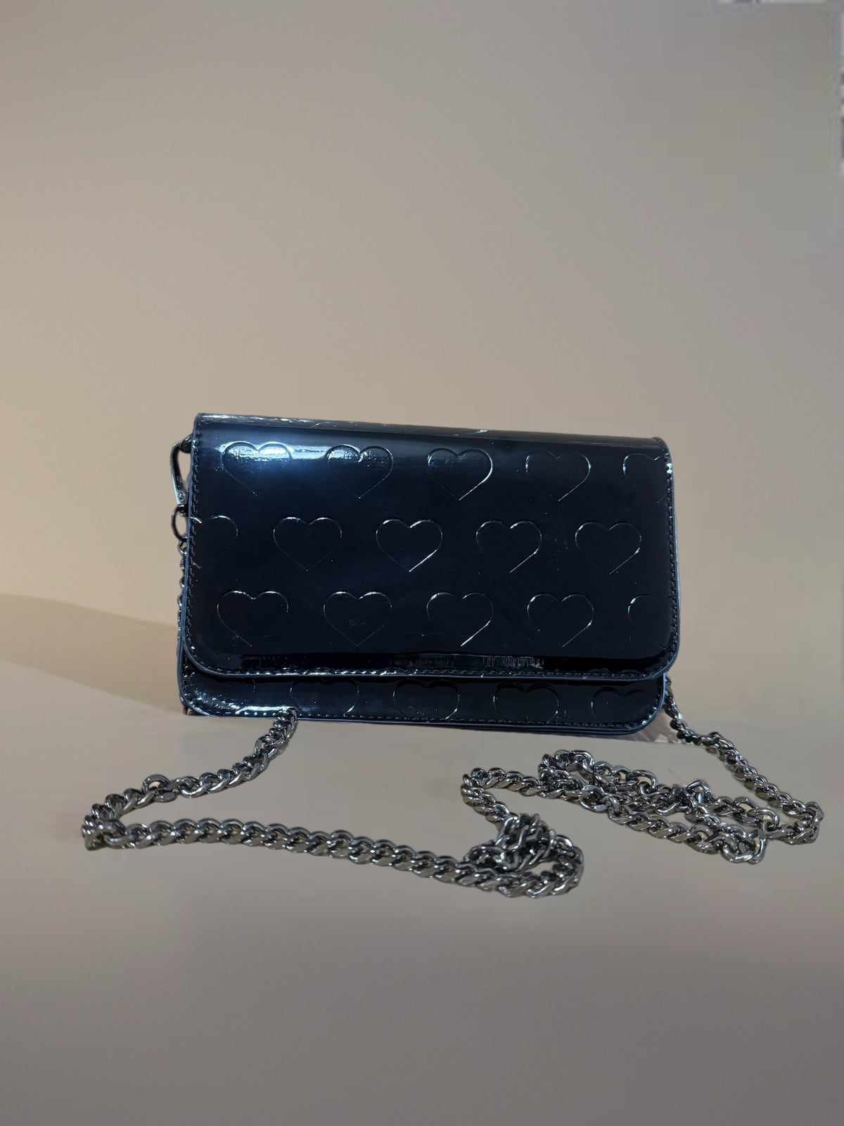 Black Patent Clutch Crossbody