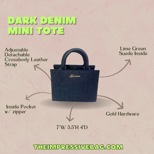 Dark Denim Mini Tote