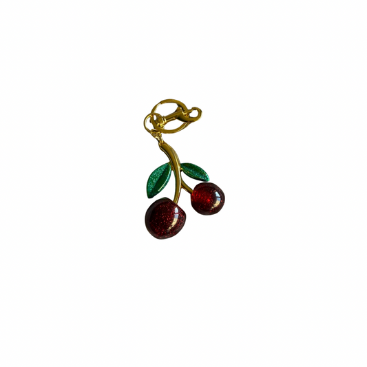 Small Red Cherry Luxe Charm