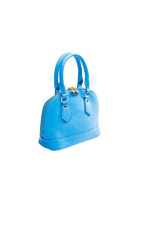 Dome Top Handle Bag- Blue