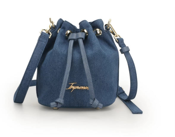 Blue Denim Bucket Bag