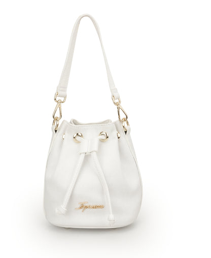 White Denim Bucket Bag