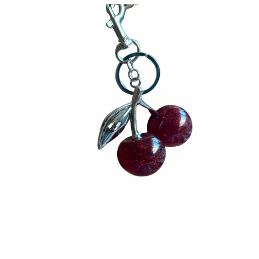 Silver Cherry Luxe Charm
