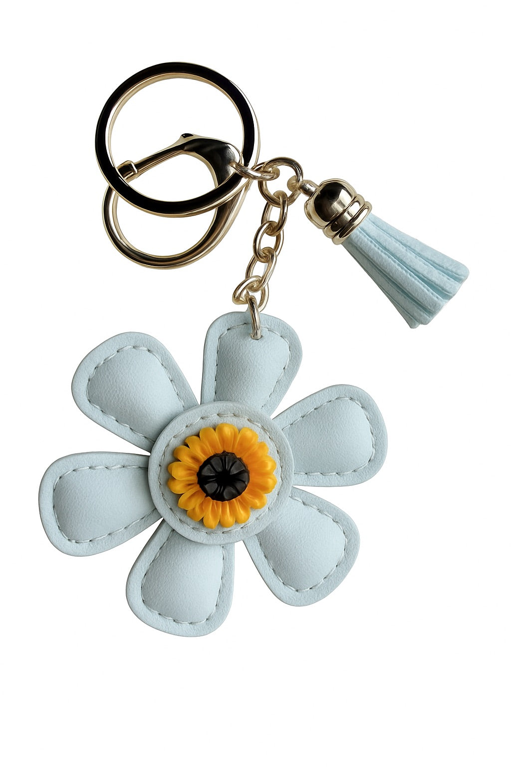 White Puff Flower Charm