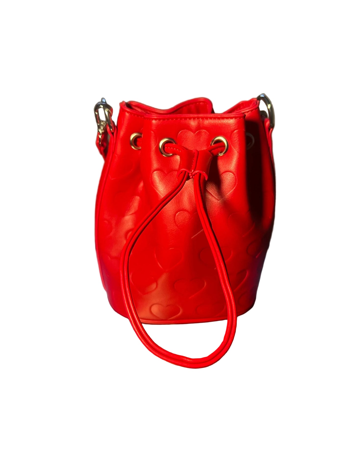 Heart Bucket Bag- Red