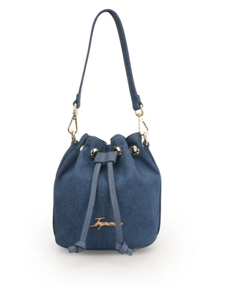Blue Denim Bucket Bag