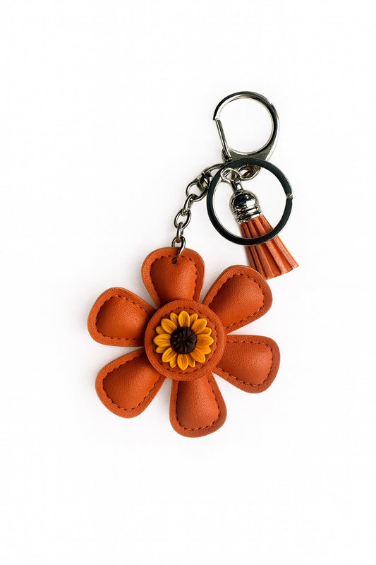 Orange Puff Flower Charm