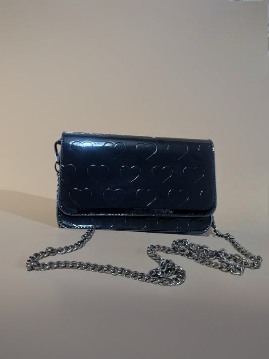 Black Patent Clutch Crossbody