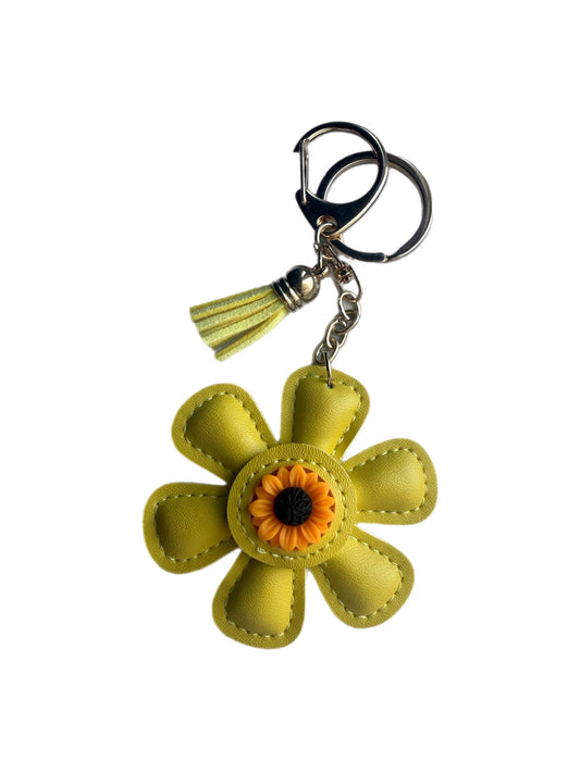 Yellow Puff Flower Charm