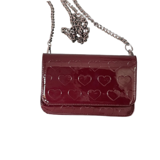 Crimson Patent Clutch Crossbody