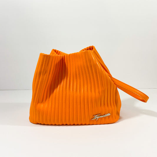 Orange Ribbed Bag